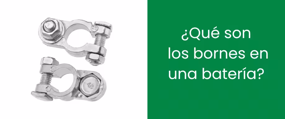 ¿Qué son los bornes en una batería?