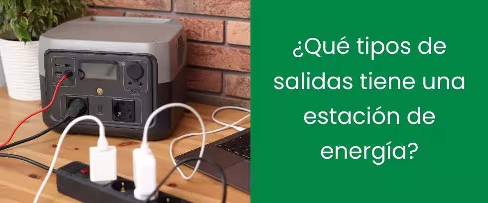 ¿Qué tipos de salidas tiene una estación de energía?