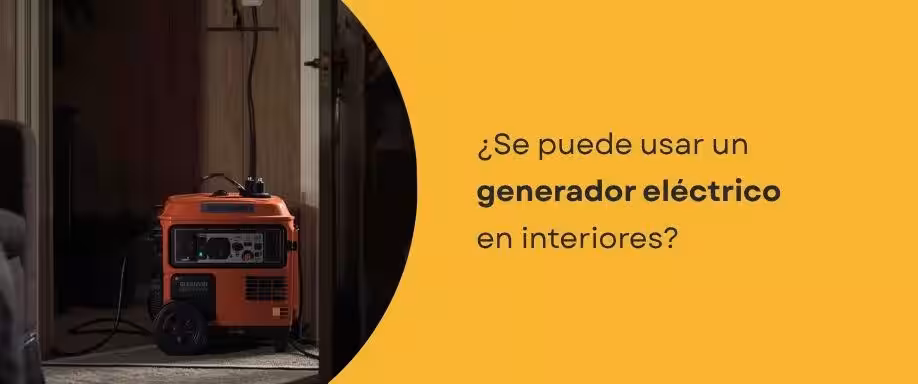 ¿Se puede usar un generador eléctrico en interiores?