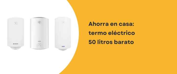 Ahorra en casa: termo eléctrico 50 litros barato