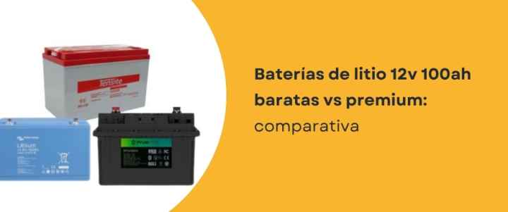 Baterías de litio 12v 100ah baratas vs premium: comparativa