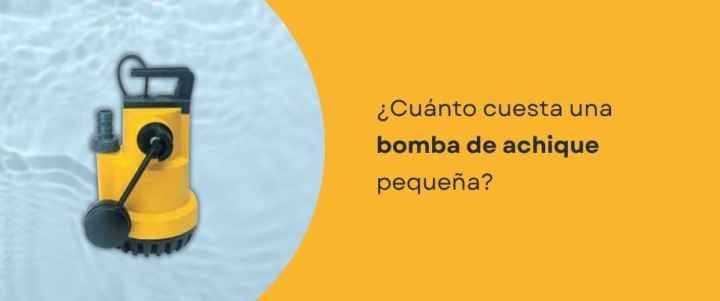 ¿Cuánto cuesta una bomba de achique pequeña?