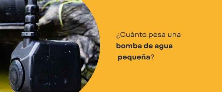 ¿Cuánto pesa una bomba de agua pequeña?