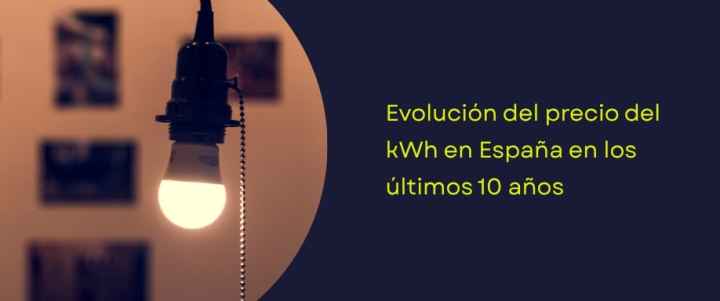 Evolución del precio del kWh en España en los últimos 10 años