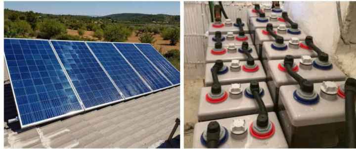 Instalación fotovoltaica 8000Wh/día en un municipio de Valencia