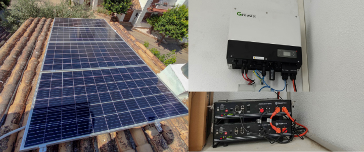 Instalación con inversor híbrido Growatt Valencia