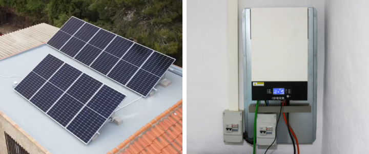 Instalación aislada Valencia con Voltronic y Pylontech