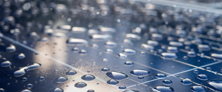 Los paneles solares y la lluvia