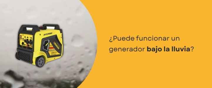 ¿Puede funcionar un generador bajo la lluvia?