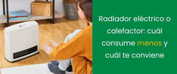 Radiador eléctrico o calefactor: cuál consume menos y cuál te conviene
